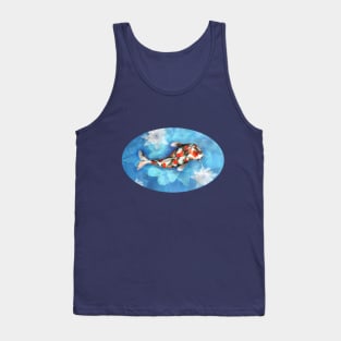 Koi carp with lotus flowers Tank Top